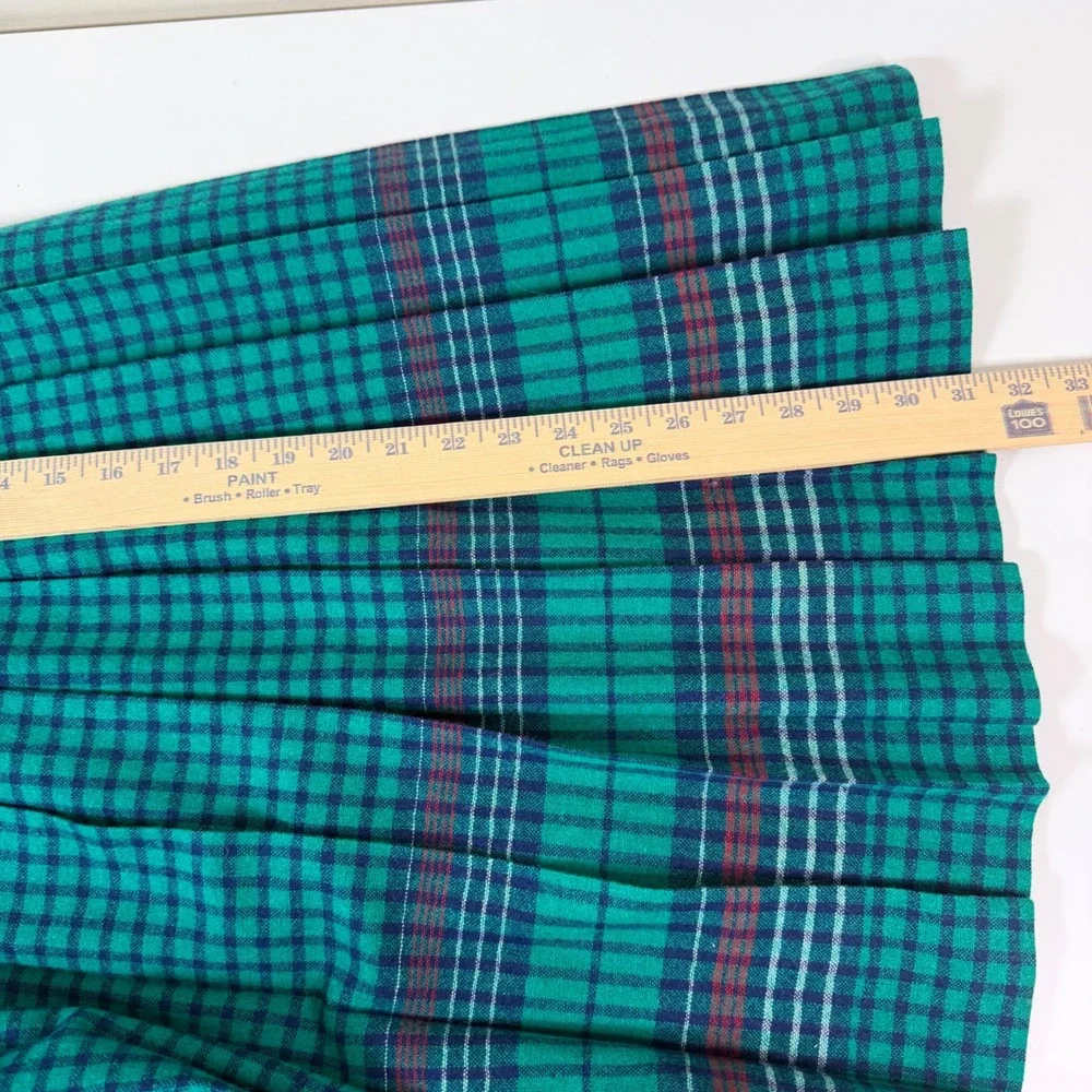Pendleton Pleated Skirt Womens Size 12 Vintage Plaid Wool Midi Academia Classic